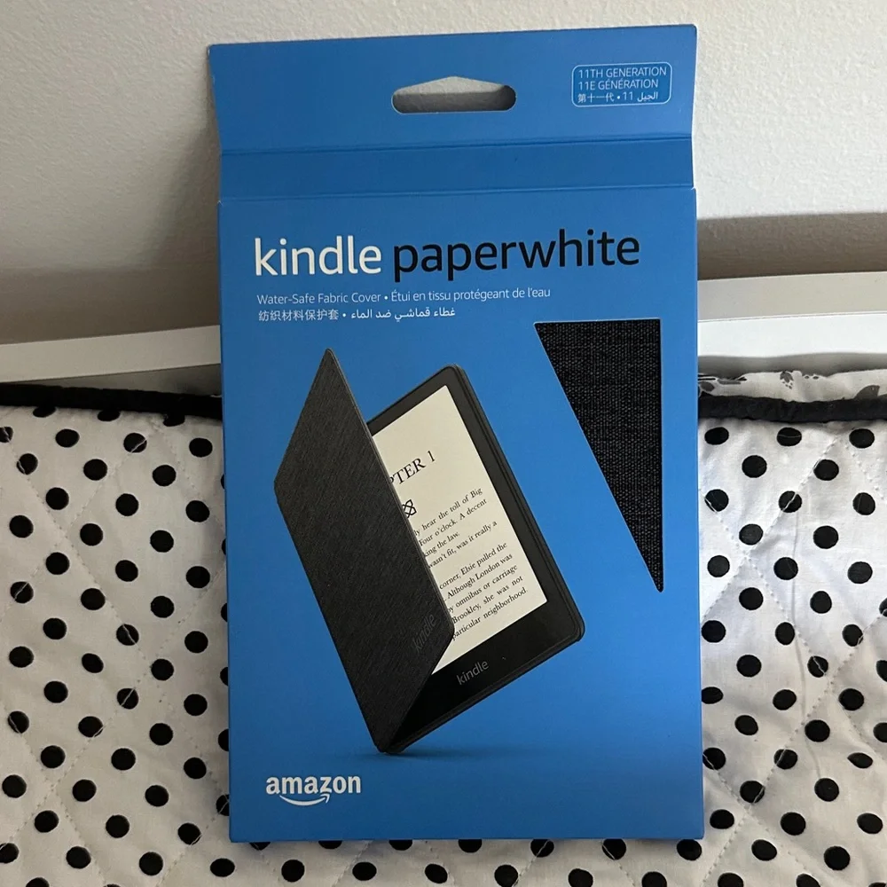 Amazon Kindle black fabric cover for kindle paper white